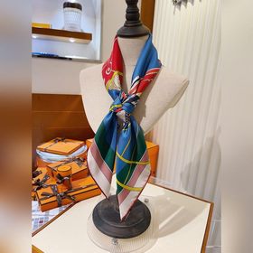 Новый шелковый платок Hermes из высококачественного шелка с диаго