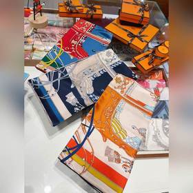 Новый шелковый платок Hermes из высококачественного шелка с диаго