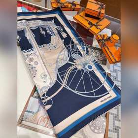 Новый шелковый платок Hermes из высококачественного шелка с диаго