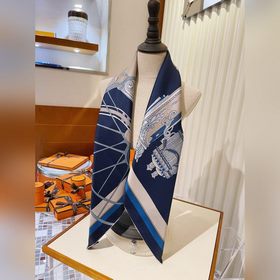 Новый шелковый платок Hermes из высококачественного шелка с диаго