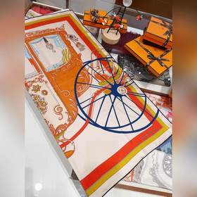 Новый шелковый платок Hermes из высококачественного шелка с диаго