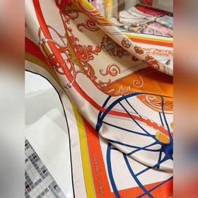 Новый шелковый платок Hermes из высококачественного шелка с диаго