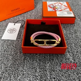 Hermes Roulis Double Tour Bracelet Двухслойный кожаный браслет Д