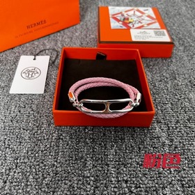 Hermes Roulis Double Tour Bracelet Двухслойный кожаный браслет Д