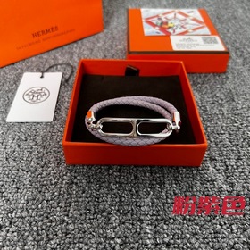 Hermes Roulis Double Tour Bracelet Двухслойный кожаный браслет Д