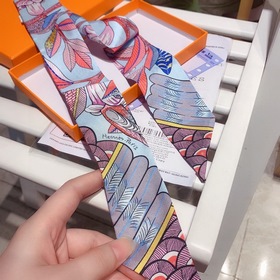 Hermes Tree Branch Song Small Silk Scarf Мягкий и приятный на ощу