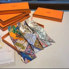 Hermes Tree Branch Song Small Silk Scarf Мягкий и приятный на ощу