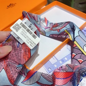 Hermes Tree Branch Song Small Silk Scarf Мягкий и приятный на ощу