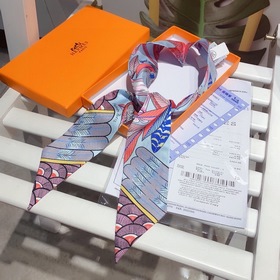 Hermes Tree Branch Song Small Silk Scarf Мягкий и приятный на ощу