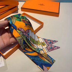 Hermes Tree Branch Song Small Silk Scarf Мягкий и приятный на ощу
