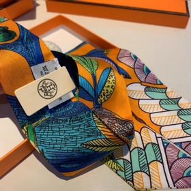 Hermes Tree Branch Song Small Silk Scarf Мягкий и приятный на ощу