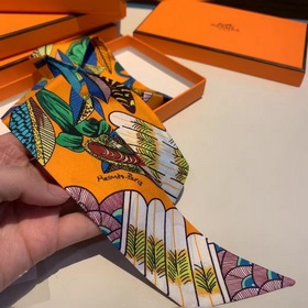 Hermes Tree Branch Song Small Silk Scarf Мягкий и приятный на ощу