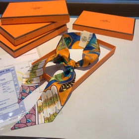 Hermes Tree Branch Song Small Silk Scarf Мягкий и приятный на ощу