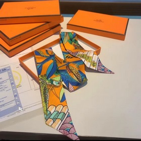 Hermes Tree Branch Song Small Silk Scarf Мягкий и приятный на ощу