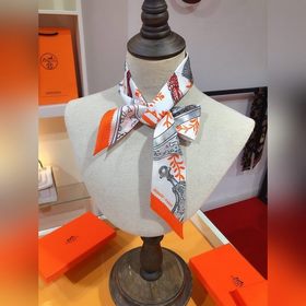 Hermès Twilly шарф с мотивом стремени &nbsp;100% шелк с двойн