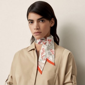 Hermès Twilly шарф с мотивом стремени &nbsp;100% шелк с двойн