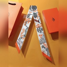 Hermès Twilly шарф с мотивом стремени &nbsp;100% шелк с двойн