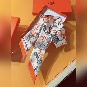 Hermès Twilly шарф с мотивом стремени &nbsp;100% шелк с двойн