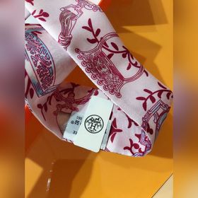 Hermès Twilly шарф с мотивом стремени &nbsp;100% шелк с двойн