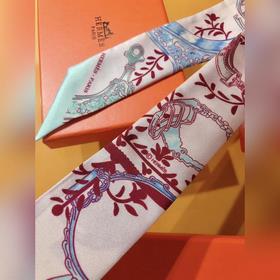 Hermès Twilly шарф с мотивом стремени &nbsp;100% шелк с двойн