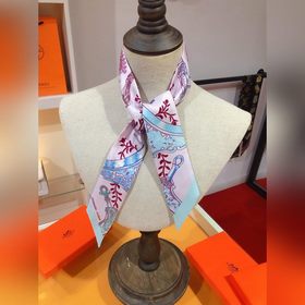 Hermès Twilly шарф с мотивом стремени &nbsp;100% шелк с двойн