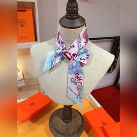 Hermès Twilly шарф с мотивом стремени &nbsp;100% шелк с двойн