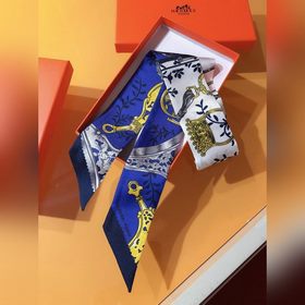 Hermès Twilly шарф с мотивом стремени &nbsp;100% шелк с двойн