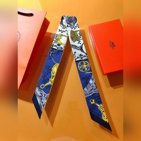 Hermès Twilly шарф с мотивом стремени &nbsp;100% шелк с двойн