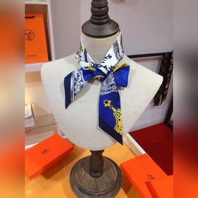 Hermès Twilly шарф с мотивом стремени &nbsp;100% шелк с двойн