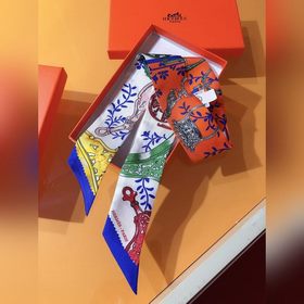 Hermès Twilly шарф с мотивом стремени &nbsp;100% шелк с двойн