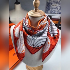 Hermes 100% шелковый платок из высококачественного шелка с двусто
