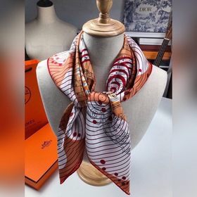 Hermes 100% шелковый платок из высококачественного шелка с двусто
