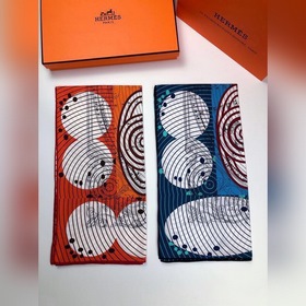 Hermes 100% шелковый платок из высококачественного шелка с двусто