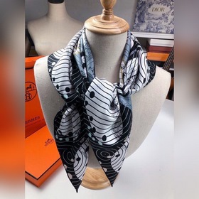 Hermes 100% шелковый платок из высококачественного шелка с двухст