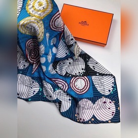 Hermes 100% шелковый платок из высококачественного шелка с двухст