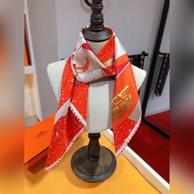 Hermès Space Derby 90 см шелковый платок  100% шелк с косой текс
