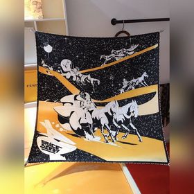 Hermès Space Derby 90 см шелковый платок  100% шелк с косой текс
