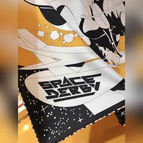 Hermès Space Derby 90 см шелковый платок  100% шелк с косой текс