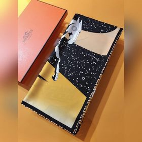 Hermès Space Derby 90 см шелковый платок  100% шелк с косой текс