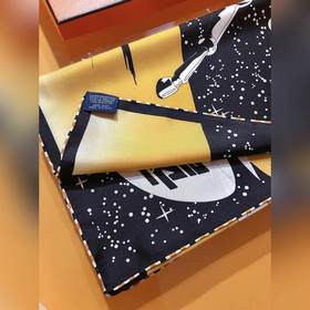 Hermès Space Derby 90 см шелковый платок  100% шелк с косой текс