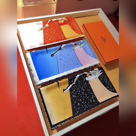 Hermès Space Derby 90 см шелковый платок  100% шелк с косой текс
