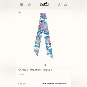 Hermès Twilly, шарф из шелка, 100% шелк, двойной, двусторонний Из