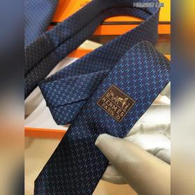 Галстук HERMES H с точками 100% шелк высшего качества, изготовле