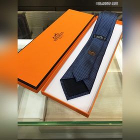 Галстук HERMES H с точками 100% шелк высшего качества, изготовле