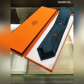 Галстук HERMES H с точками 100% шелк высшего качества, изготовле