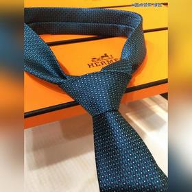 Галстук HERMES H с точками 100% шелк высшего качества, изготовле