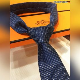 Галстук HERMES H с точками 100% шелк высшего качества, изготовле