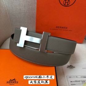 Hermes-38MM ремень, импортный кожаный ремень Eosom, двухсторонняя