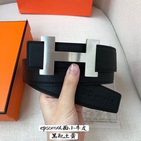 Hermes-38MM ремень, импортный кожаный ремень Eosom, двухсторонняя