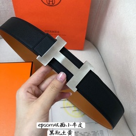Hermes-38MM ремень, импортный кожаный ремень Eosom, двухсторонняя